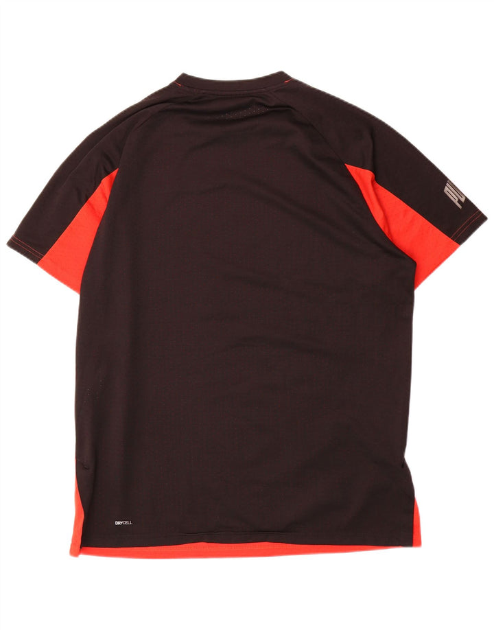 PUMA Camiseta gráfica para hombre Top grande rojo color block Poliéster