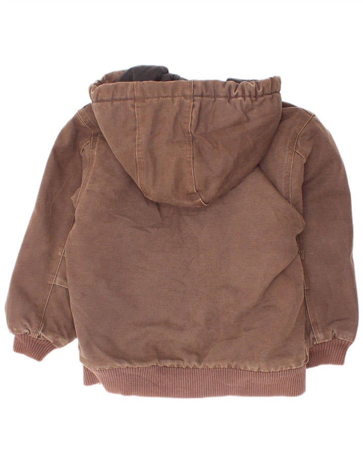 Carhartt Chaqueta Bomber con Capucha para Niños 7-8 Años Pequeña Algodón Marrón