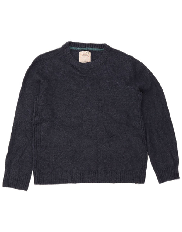 FAT FACE Suéter tipo jersey de cuello redondo de gran tamaño para mujer UK 10 Small Azul marino