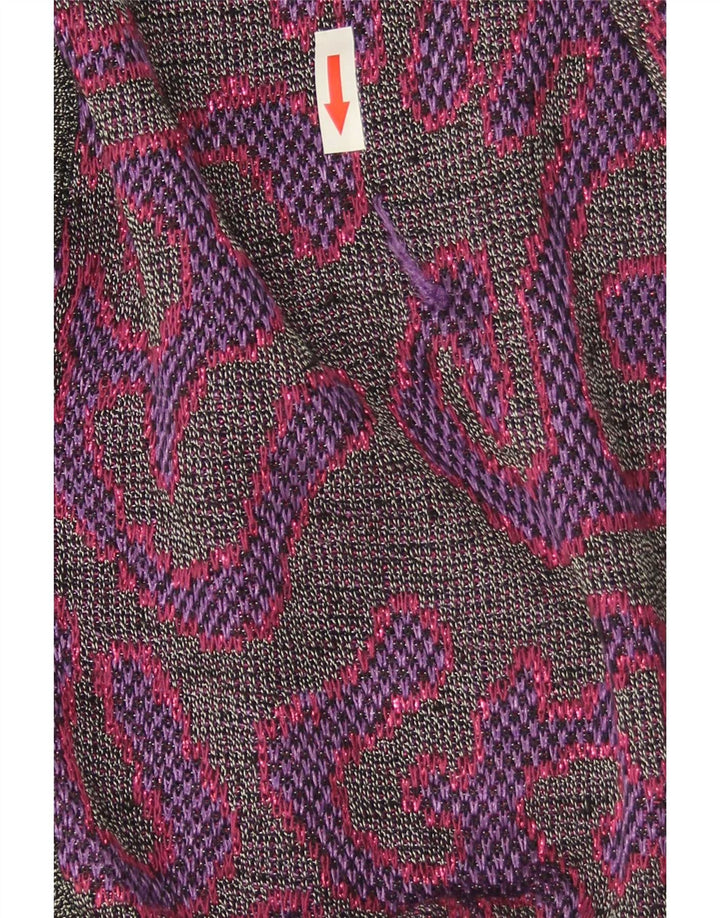 Di Bari Cárdigan con estampado abstracto para mujer IT 40 Small Purple