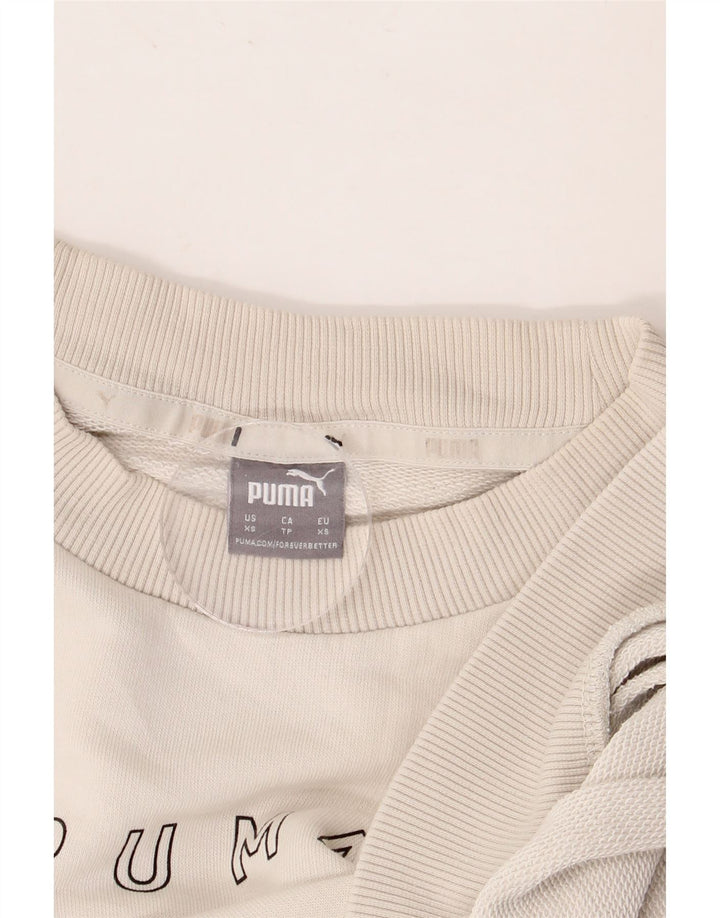 PUMA Sudadera gráfica para hombre Jumper XS Algodón color block blanco