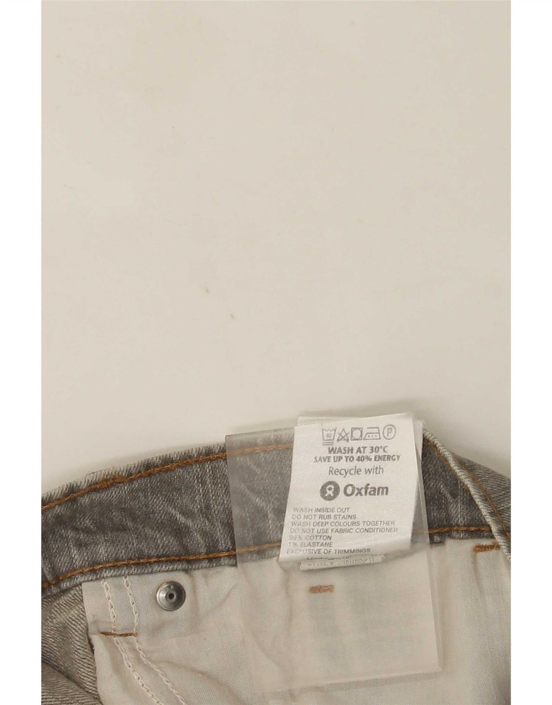 Marks & Spencer Vaqueros rectos para hombre W34 L31 Algodón gris