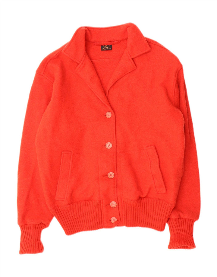 Vintage mujer Cardigan suéter EU 40 rojo medio