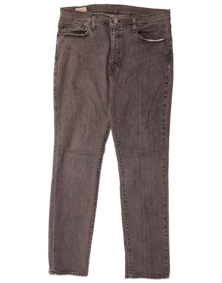 Levi's Hombre 511 Slim Jeans W36 L32 Algodón Gris