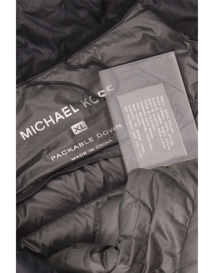 MICHAEL KORS Chaqueta acolchada para hombre UK 42 XL Azul marino Nylon