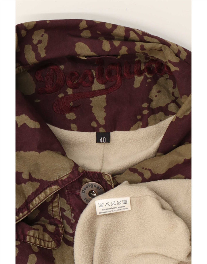 Abrigo cortavientos con estampado abstracto para mujer Desigual EU 40 Algodón verde medio