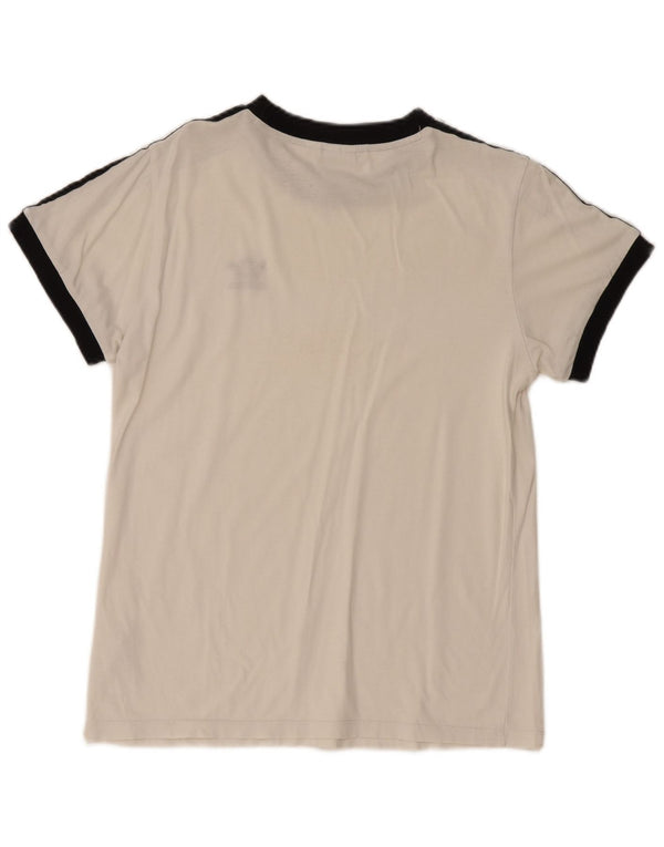 Adidas Camiseta gráfica extragrande para mujer UK 6 XS Off White Cotton