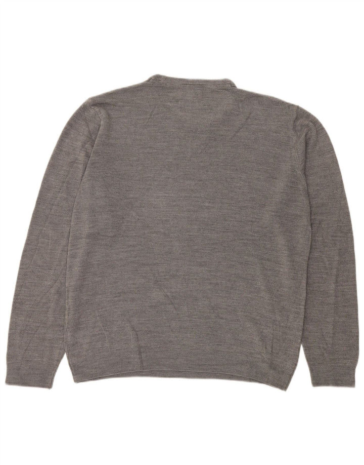 Marks & Spencer Suéter Regular Fit con Cuello Redondo para Hombre XL Acrílico Gris