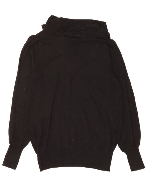 Marks & Spencer suéter con cuello vuelto para mujer, talla M, viscosa negra, Reino Unido 42