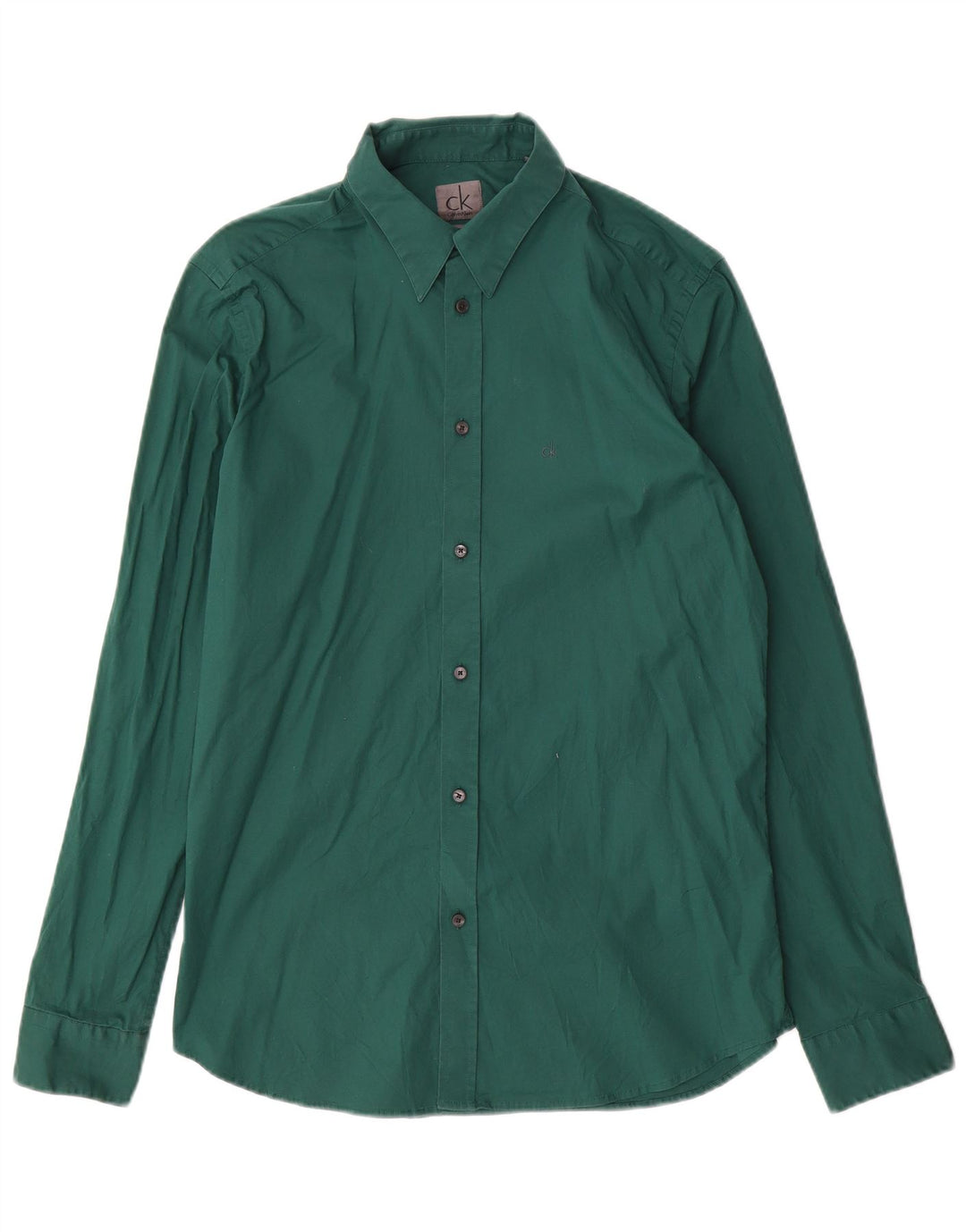CALVIN KLEIN Camisa ajustada para hombre verde grande