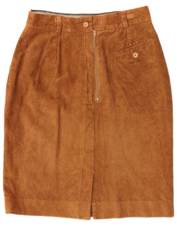 Max Mara Falda de pana de fin de semana para mujer UK 12 Medium W28 Algodón marrón