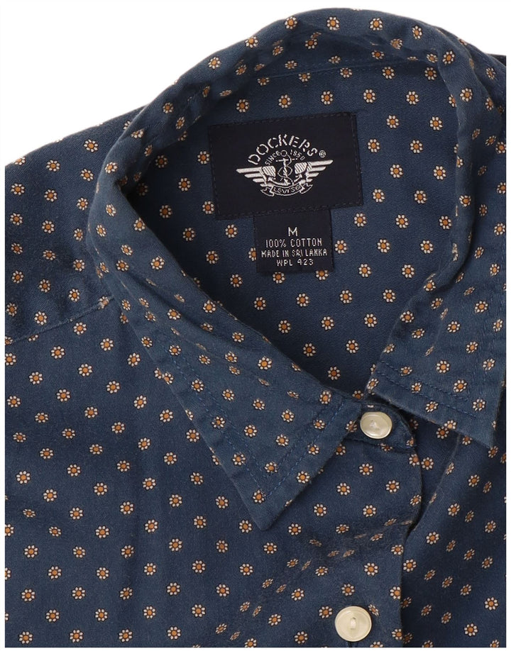 DOCKERS Camisa extragrande para mujer UK 40 Mediana Azul marino Algodón floral