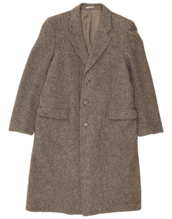 Abrigo Lebole para hombre UK 36 Small Gris Lana Virgen