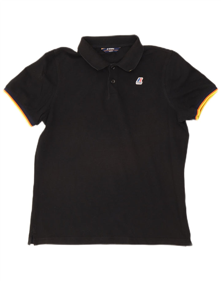 Polo K-Way Hombre Mediano Negro