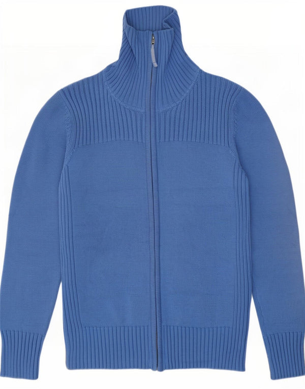 Marks & Spencer Suéter tipo cárdigan con cremallera completa para mujer UK 46 Algodón azul grande