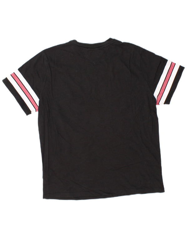 Tommy Hilfiger Camiseta gráfica para hombre Top Small Black Cotton