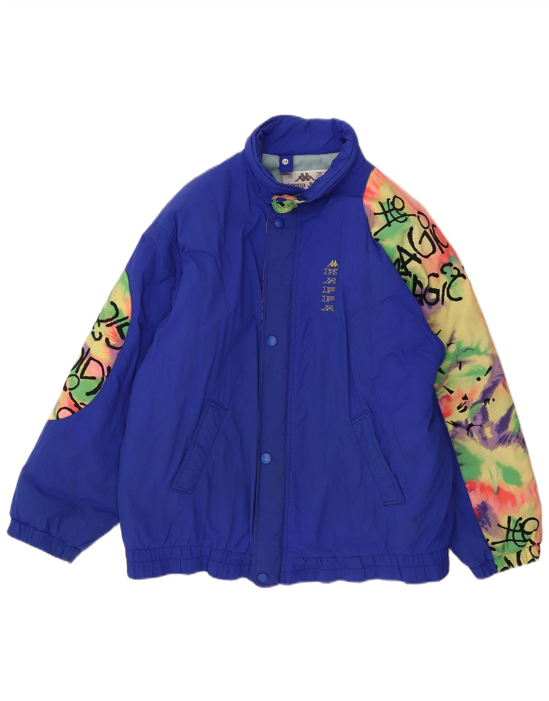Kappa Chaqueta de esquí de ajuste relajado con gráfico para niños 15-16 años Bloque de color azul