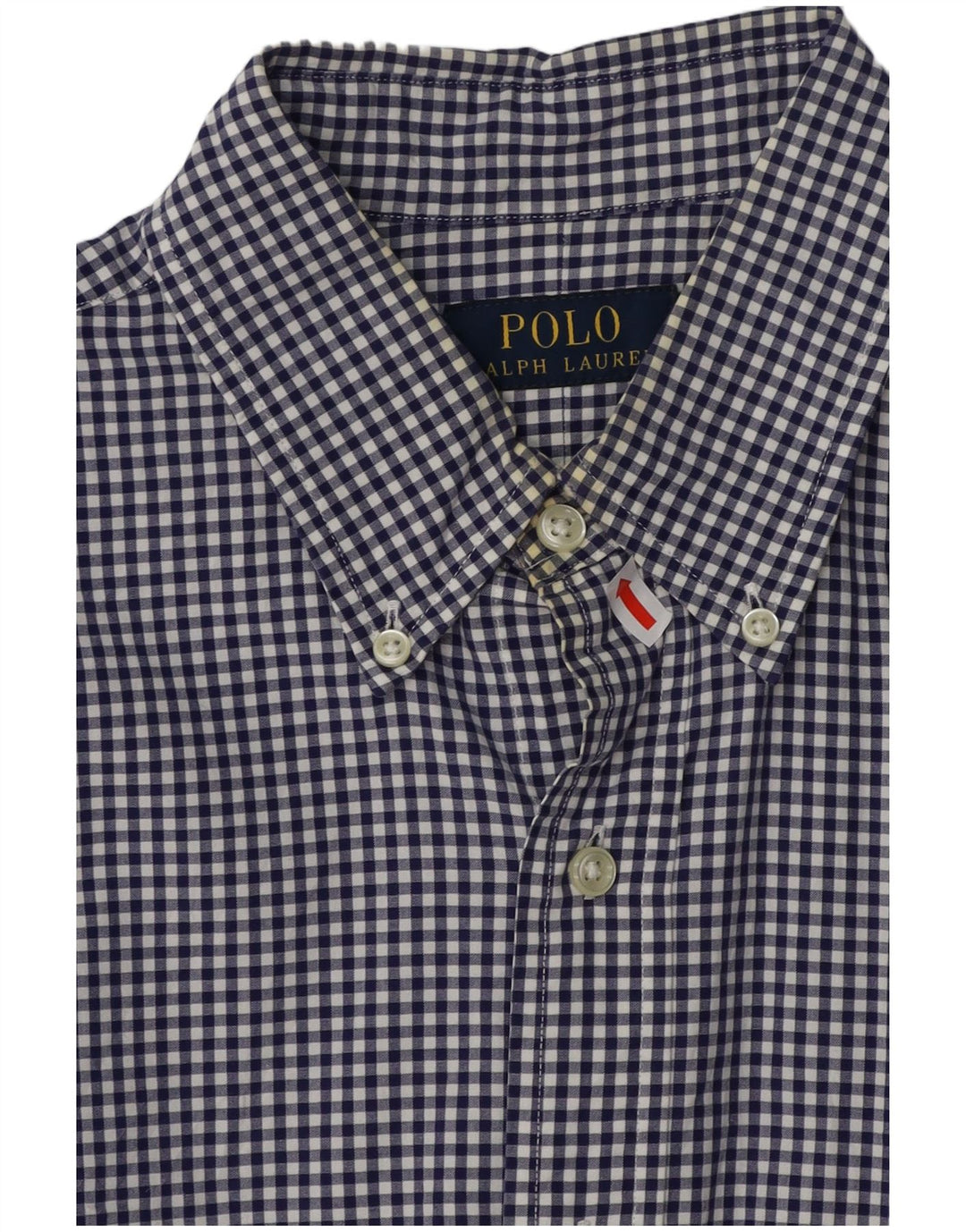 POLO RALPH LAUREN Camisa Hombre Algodón Vichy Azul Marino Mediano