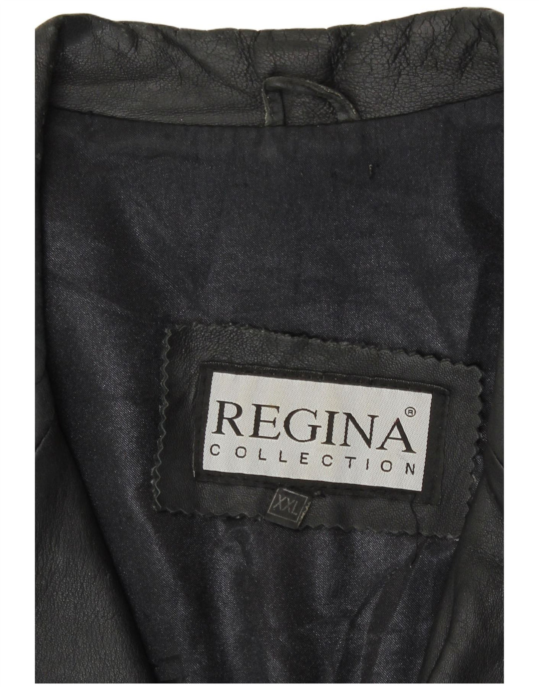 Chaqueta de cuero para hombre Regina UK 44 2XL Cuero negro