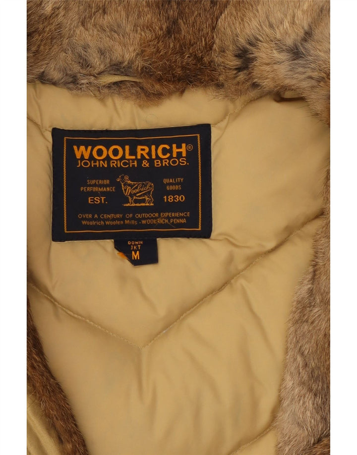 Woolrich Abrigo acolchado para mujer UK 44 Algodón beige medio