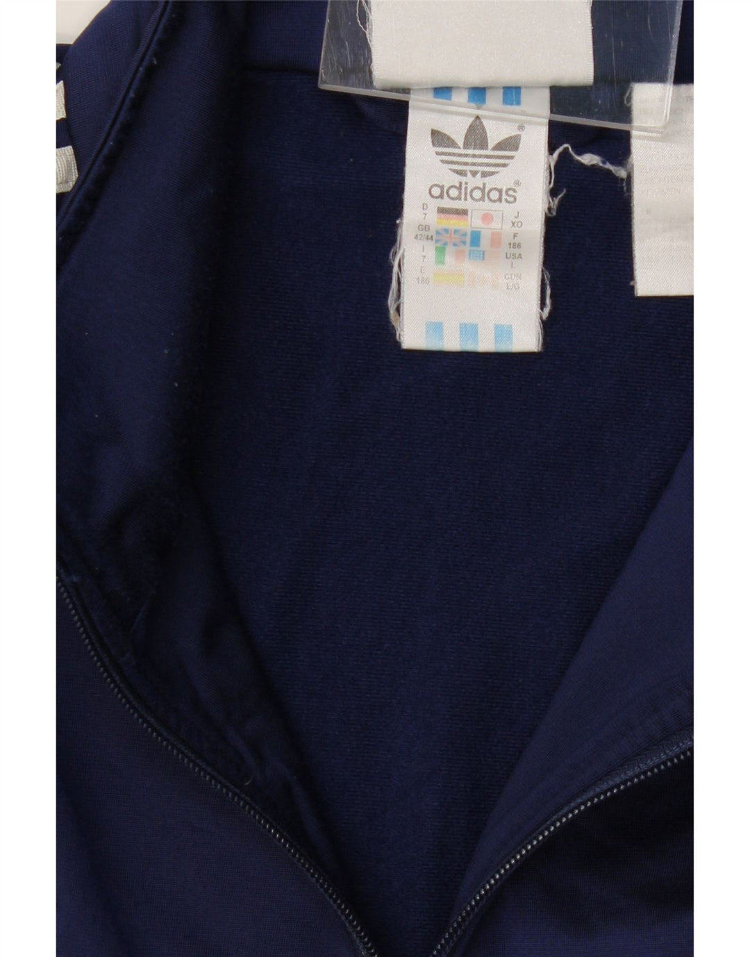 ADIDAS Chaqueta de chándal para hombre UK 42/44 Grande Azul marino Poliéster