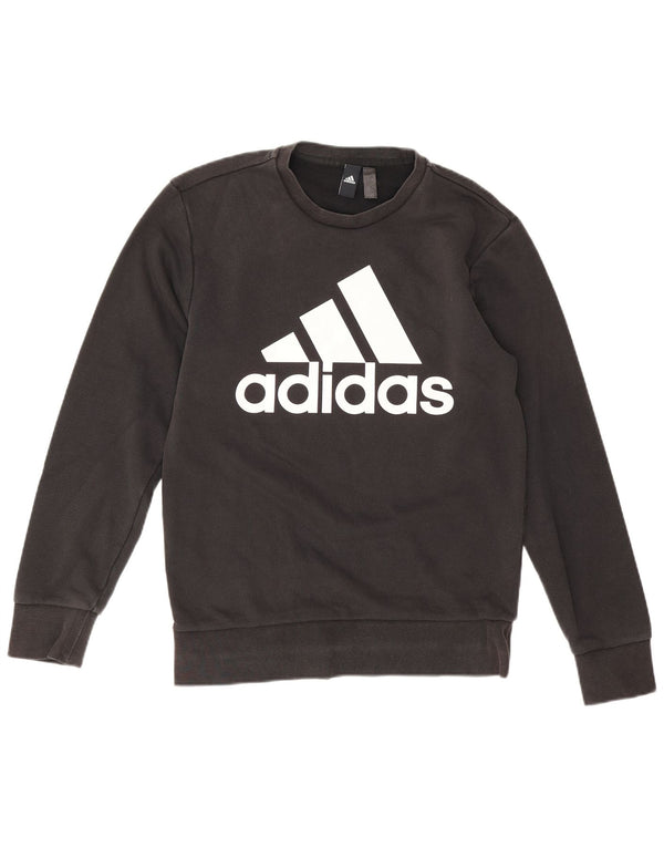 Adidas Hombre Sudadera Gráfica Jersey Pequeño Algodón Negro