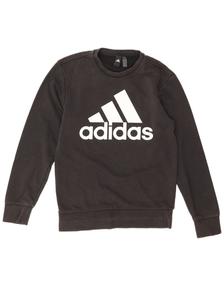 Adidas Hombre Sudadera Gráfica Jersey Pequeño Algodón Negro