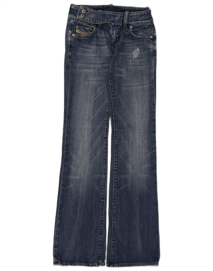 Diesel Vaqueros Bootcut Desgastados De Cintura Baja Para Mujer W25 L33 Algodón Azul