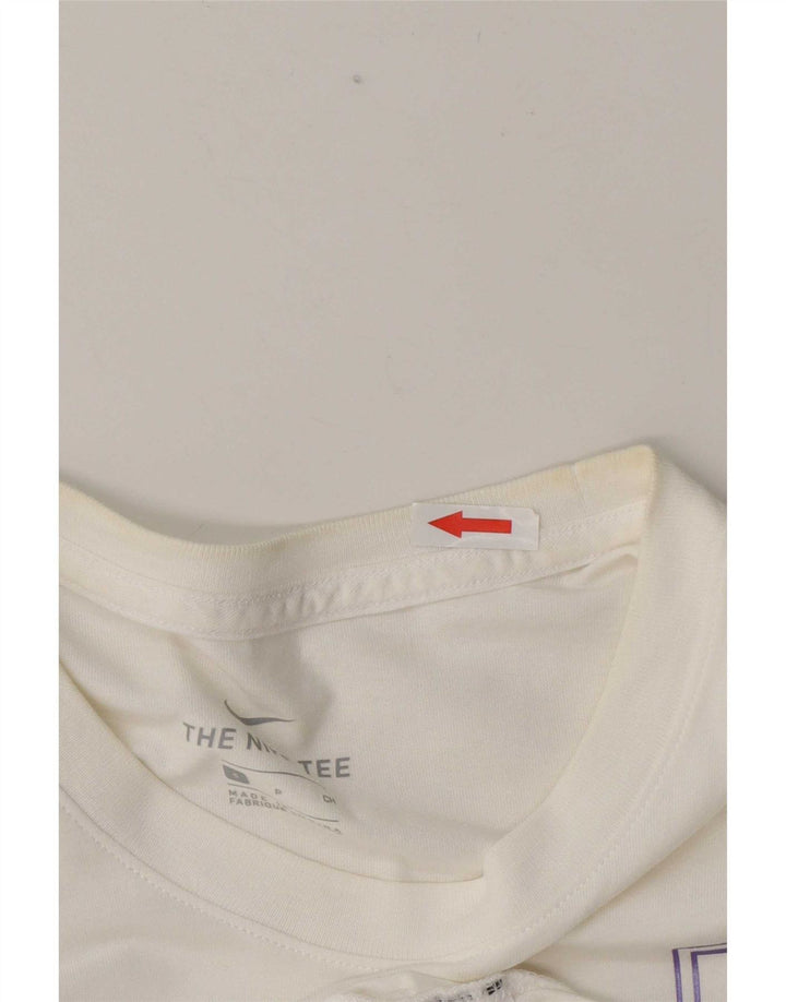 Camiseta Nike Hombre Top Small Blanco Geométrico Algodón