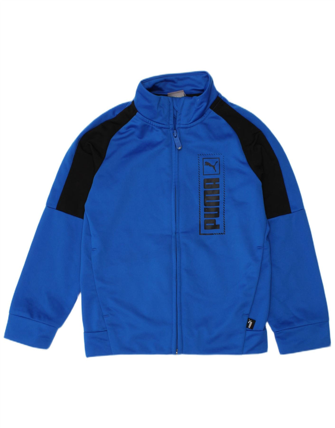 Puma - Chaqueta de chándal con gráfico para niños, 5-6 años, color azul