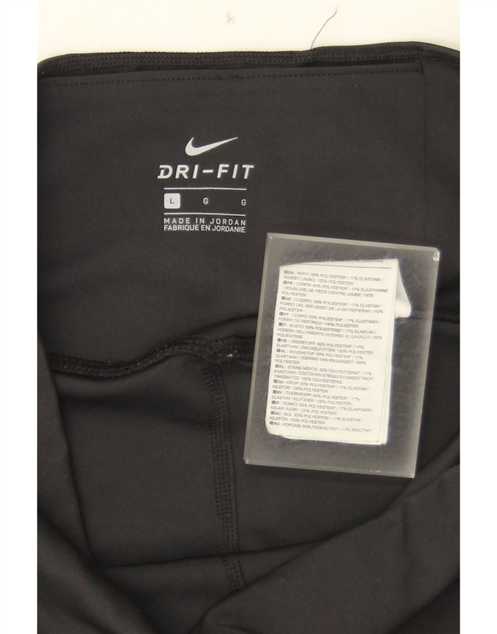 Nike - Pantalones de chándal Dri Fit para mujer, talla 40, talla grande, poliéster negro