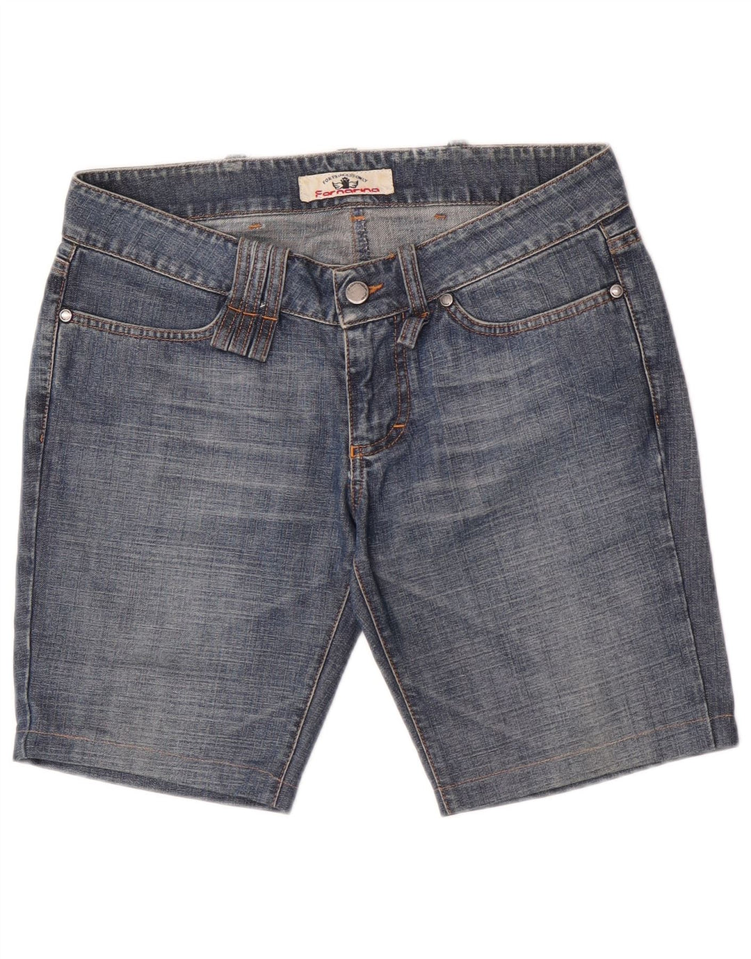 Fornarina Shorts Vaquero Mujer W30 Azul Medio Algodón