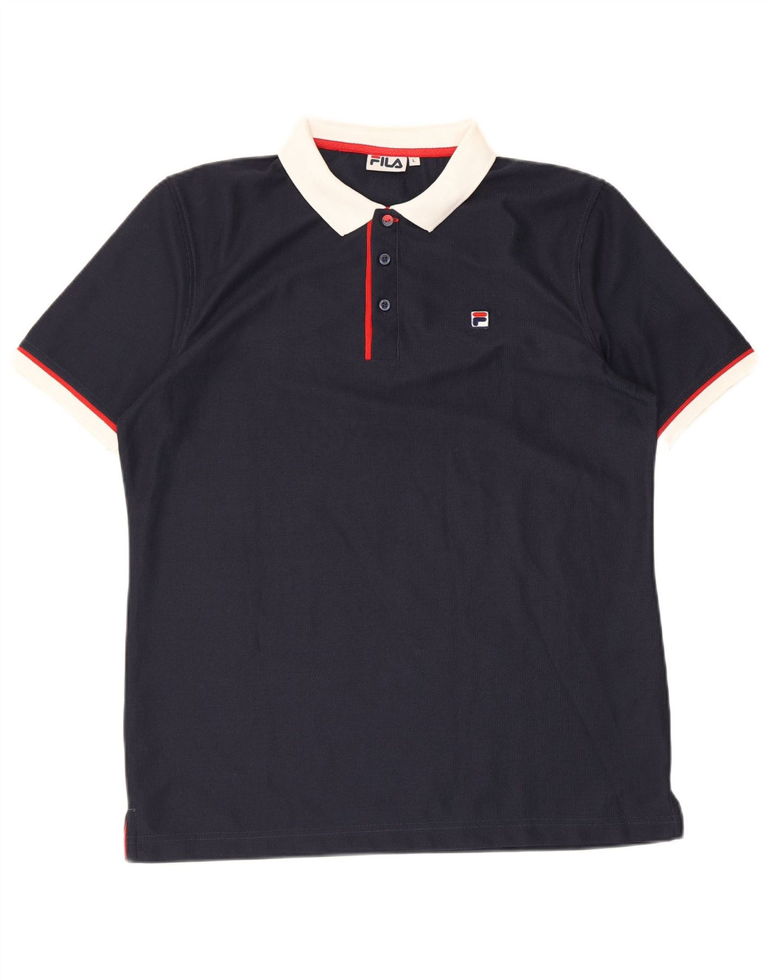 Fila Polo para hombre grande azul marino color block poliéster