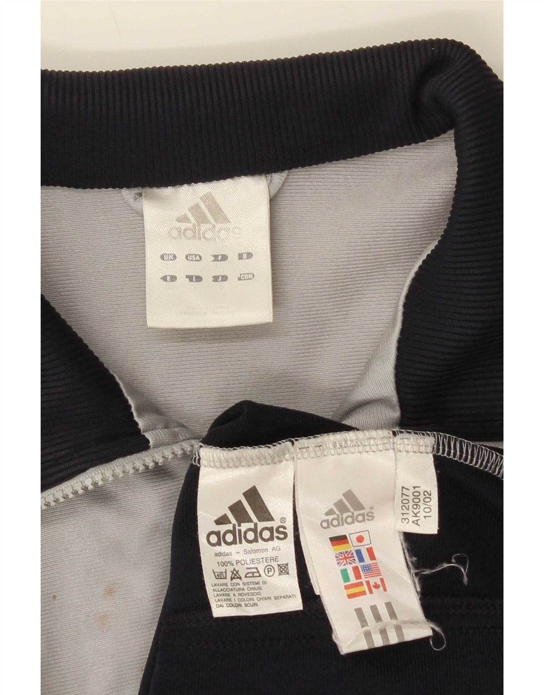Adidas Hombre Chaqueta De Chándal Con Estampado Gráfico Poliéster Color Block Gris Medio