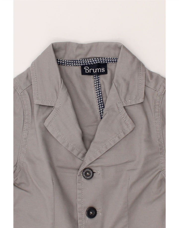 BRUMS Baby Boys 3 Button Blazer Jacket 6-9 Months Grey Vintage Brums and Second-Hand Brums from Messina Hembry 
