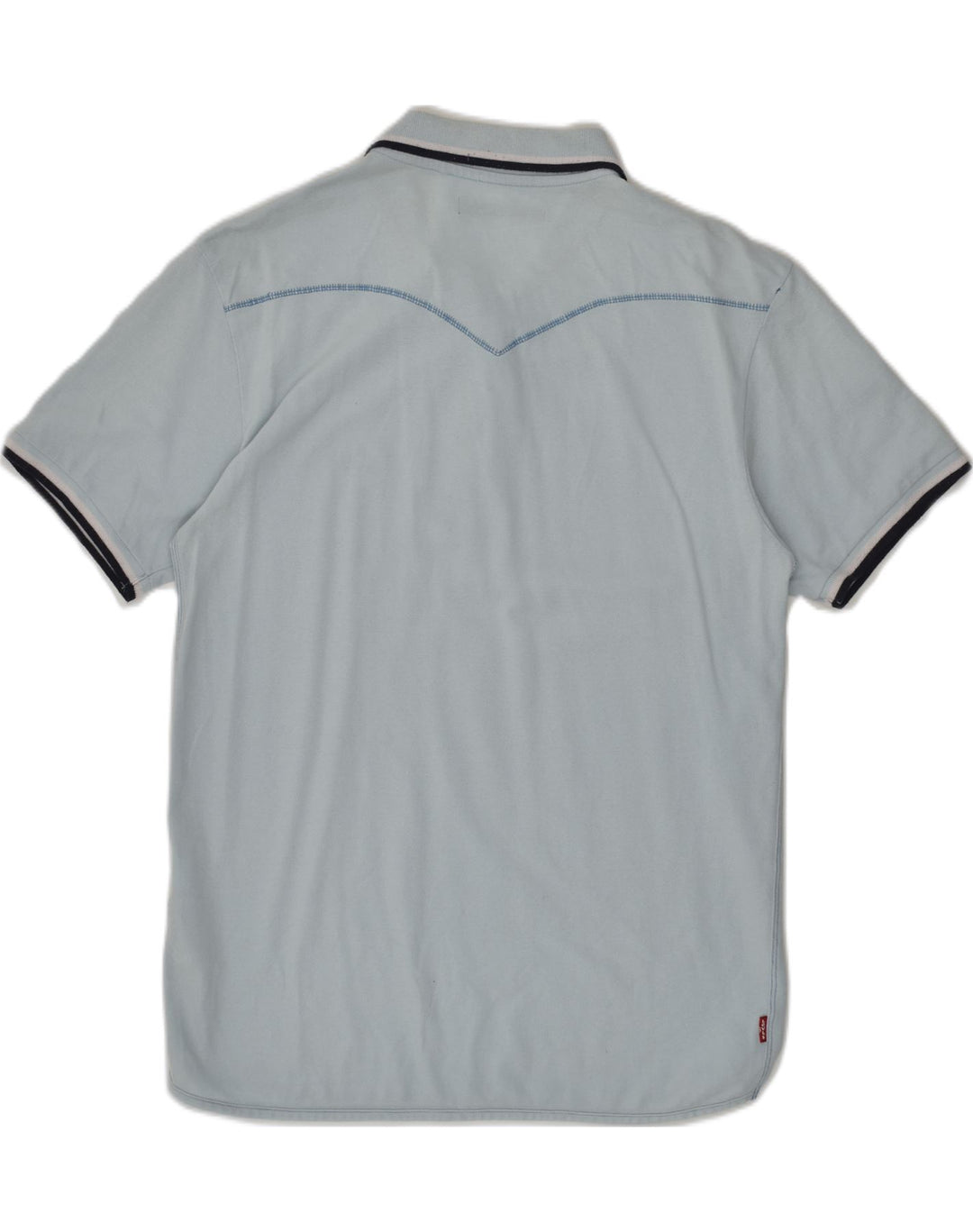 LEVI'S Mens Polo Shirt Small Blue Cotton | Vintage Levi's | Thrift | Second-Hand Levi's | Used Clothing | Messina Hembry 