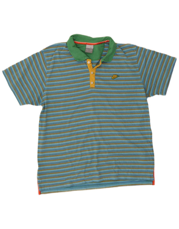 Nike Polo para hombre UK 42/44 Large Azul Rayas Algodón