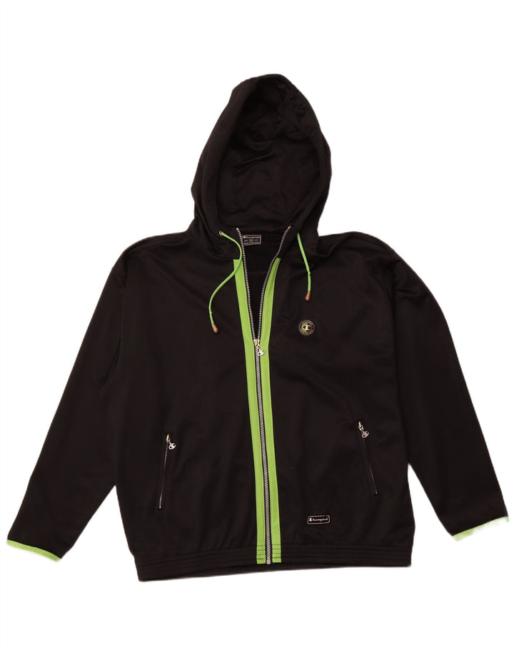 CHAMPION Chaqueta superior de chándal con capucha para hombre XL Poliéster negro