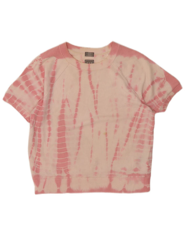 Gap Sudadera de Manga Corta para Mujer Jumper UK 10 Small Pink Tie Dye