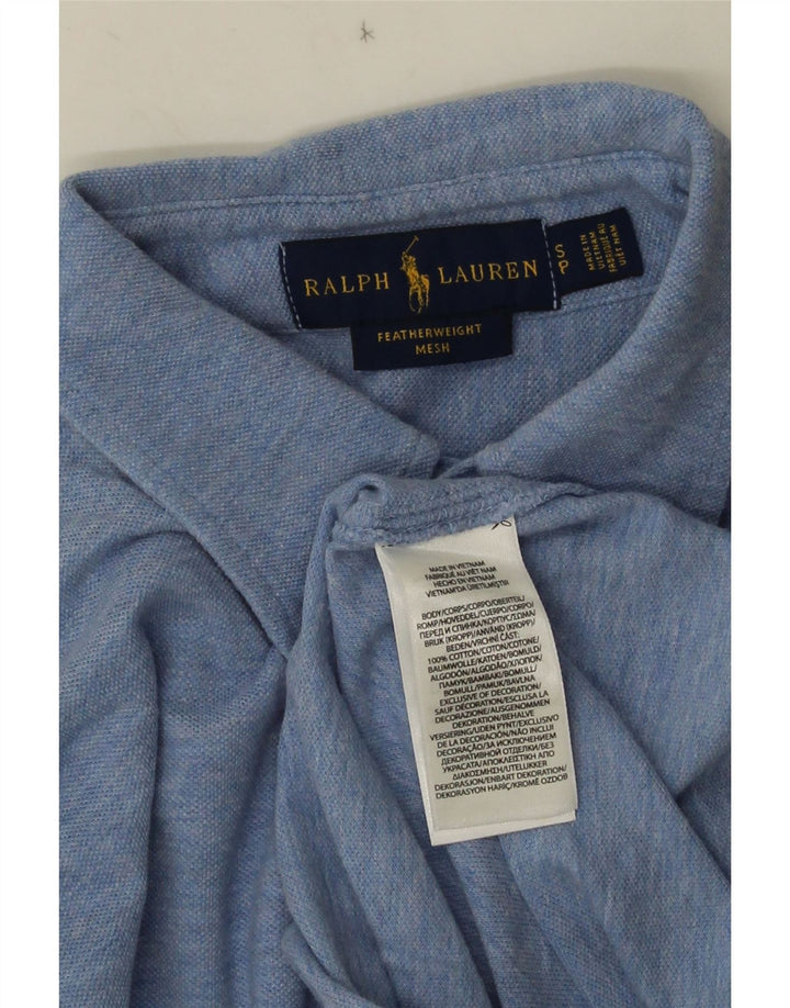Ralph Lauren Camisa De Malla De Peso Pluma Para Hombre Algodón Azul Pequeño