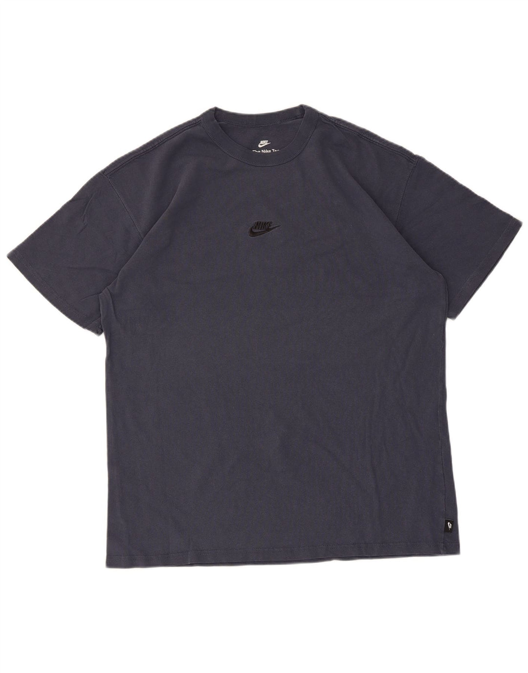 Nike - Camiseta holgada para hombre, parte superior de algodón azul marino mediano