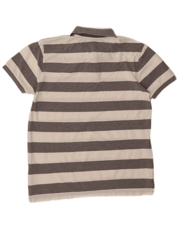Polo Gap Hombre Algodón A Rayas Gris Grande