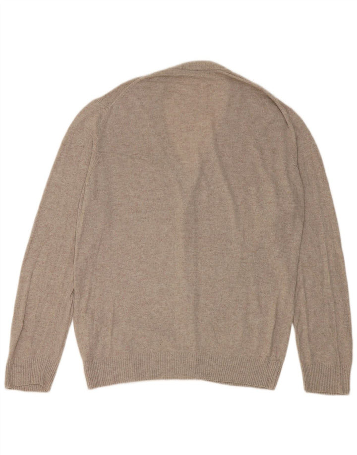 Zara Hombre Jersey Cárdigan Grande Viscosa Moteada Gris