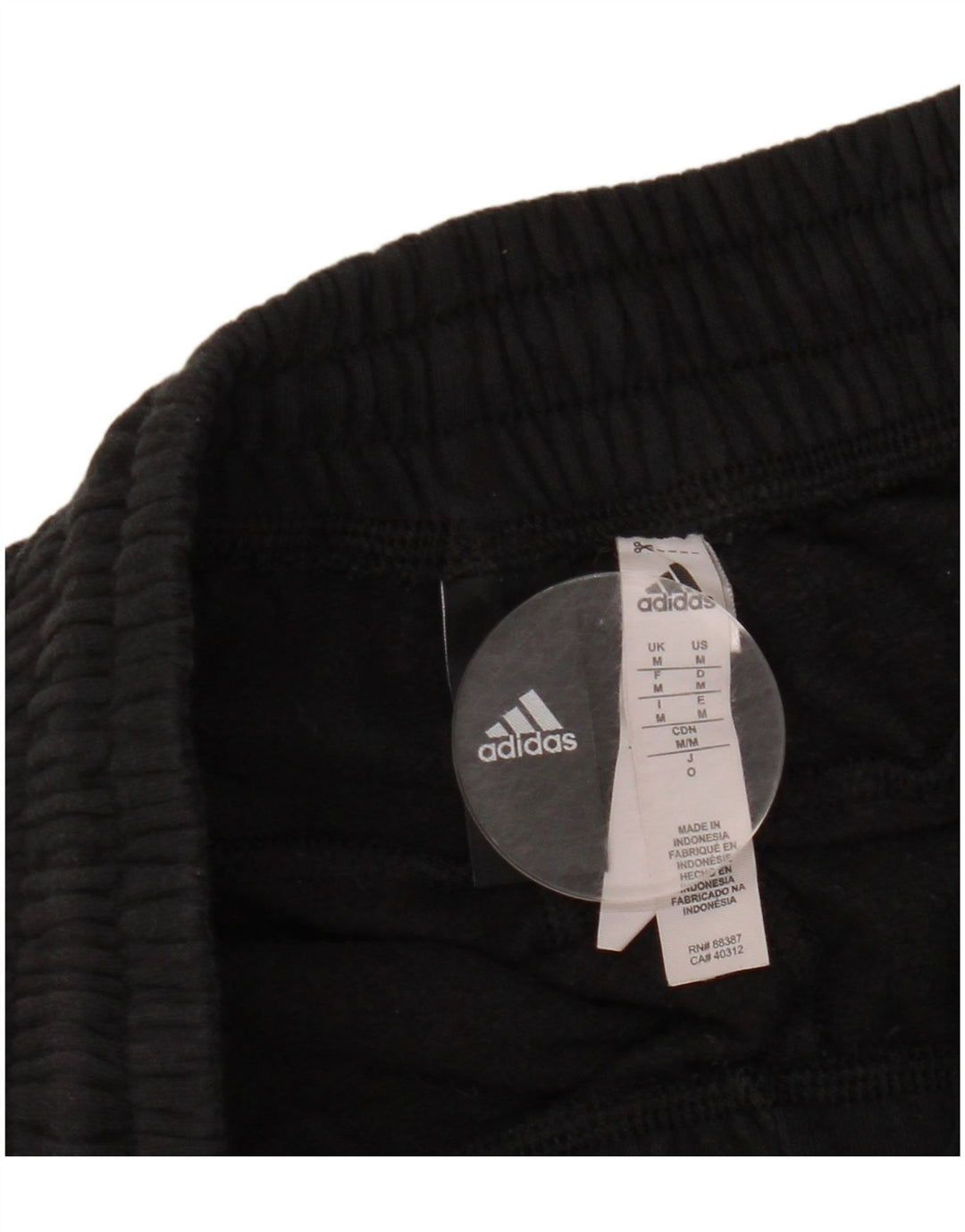 Pantalones de chándal ADIDAS para hombre, algodón negro mediano