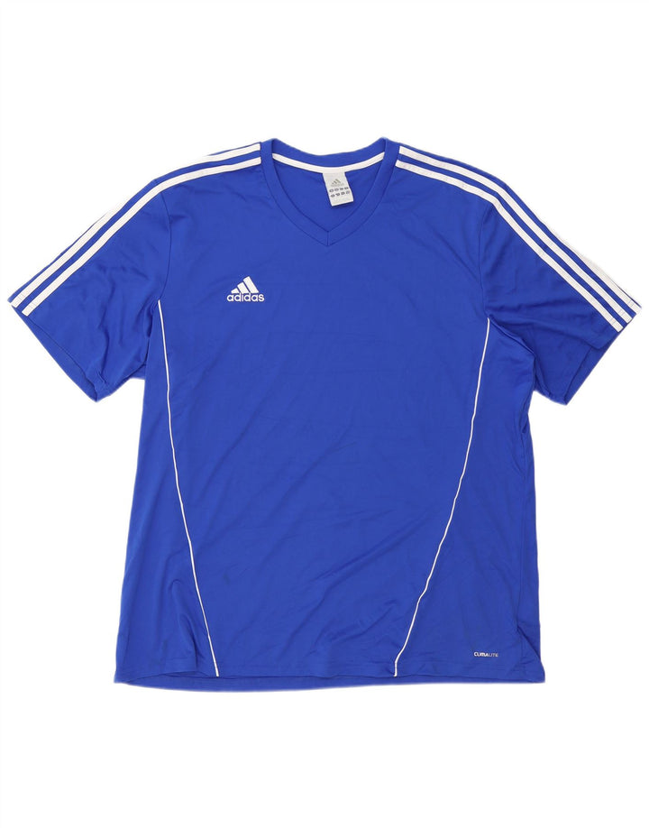 ADIDAS Camiseta Climalite para hombre Top 2XL Poliéster azul