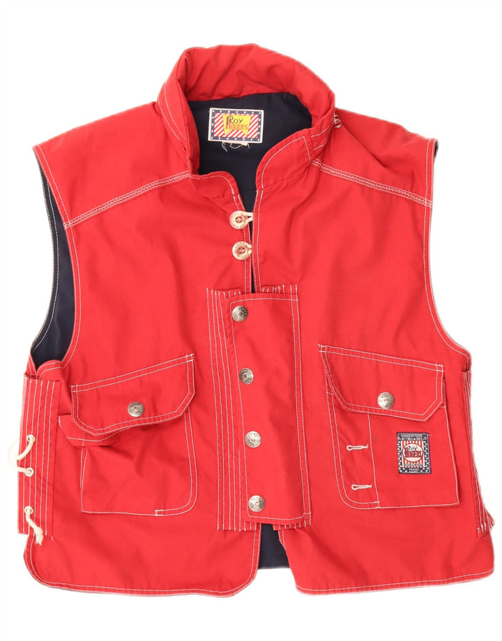 Roy Rogers Chaleco con capucha para hombre UK 38 Medium Rojo