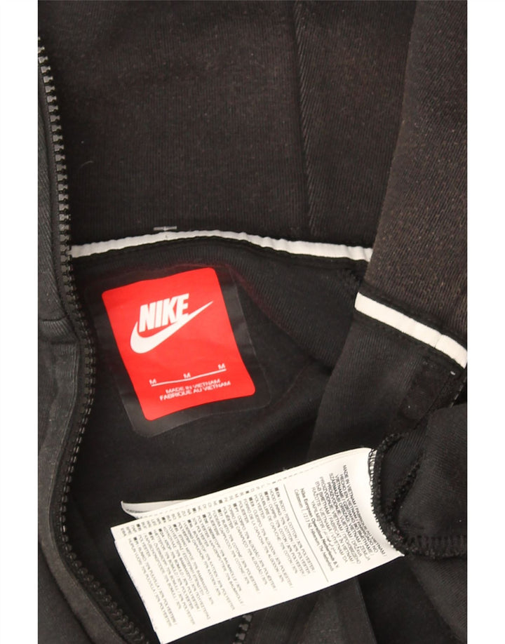 NIKE Sudadera con capucha y cremallera para hombre, algodón gris medio