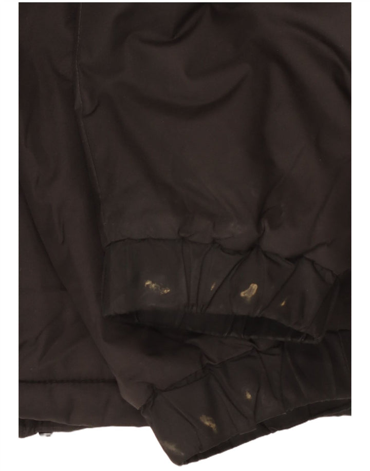 Kappa Chaqueta cortavientos con capucha y gráfico para hombre UK 40 Large Poliéster negro