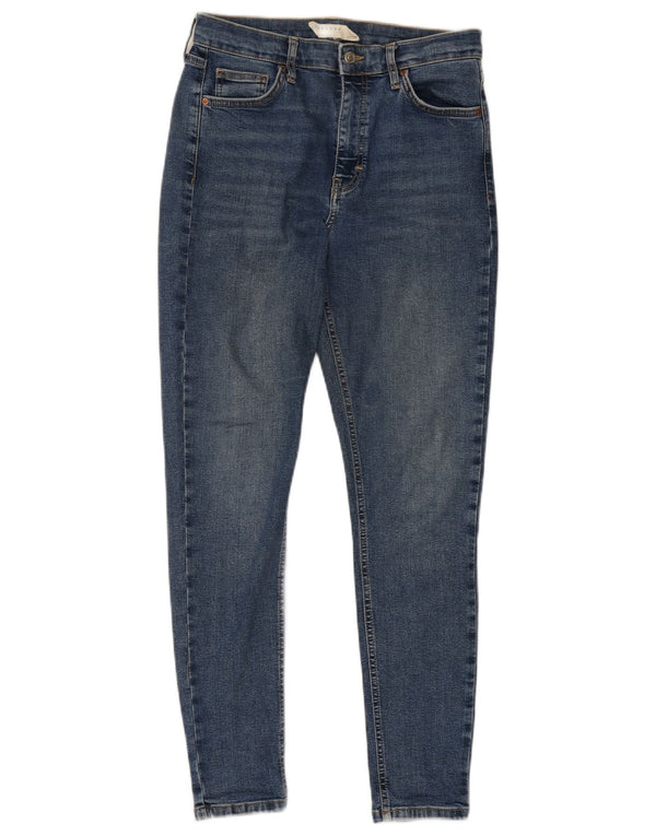 Topshop Vaqueros pitillo para mujer UK 12 Medium W30 L27 Algodón azul