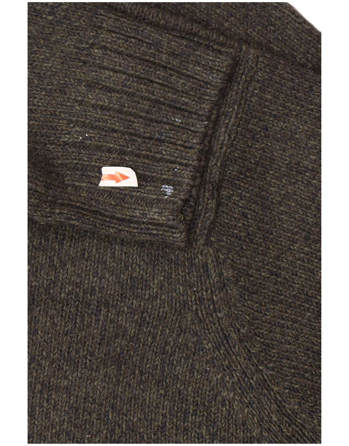 Marks & Spencer Jersey con cuello vuelto para hombre, acrílico verde grande